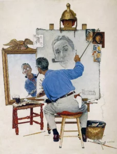 Image Autoportrait Norman Rockwell