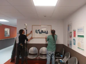 Installation d'oeuvres à l'hôpital Cochin-Port-Royal
